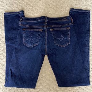 AG The Stilt Cigarette leg 25r mid rise dark wash jeans